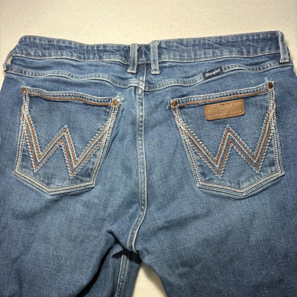 Wrangler Retro Mens Slim Bootcut Jeans Blue Denim 34x32 112352975 - Picture 10 of 10